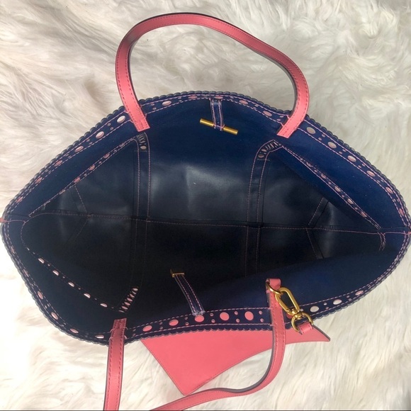 [Tory Burch] Pink Leather Tote & Wristlet - Picture 6 of 8